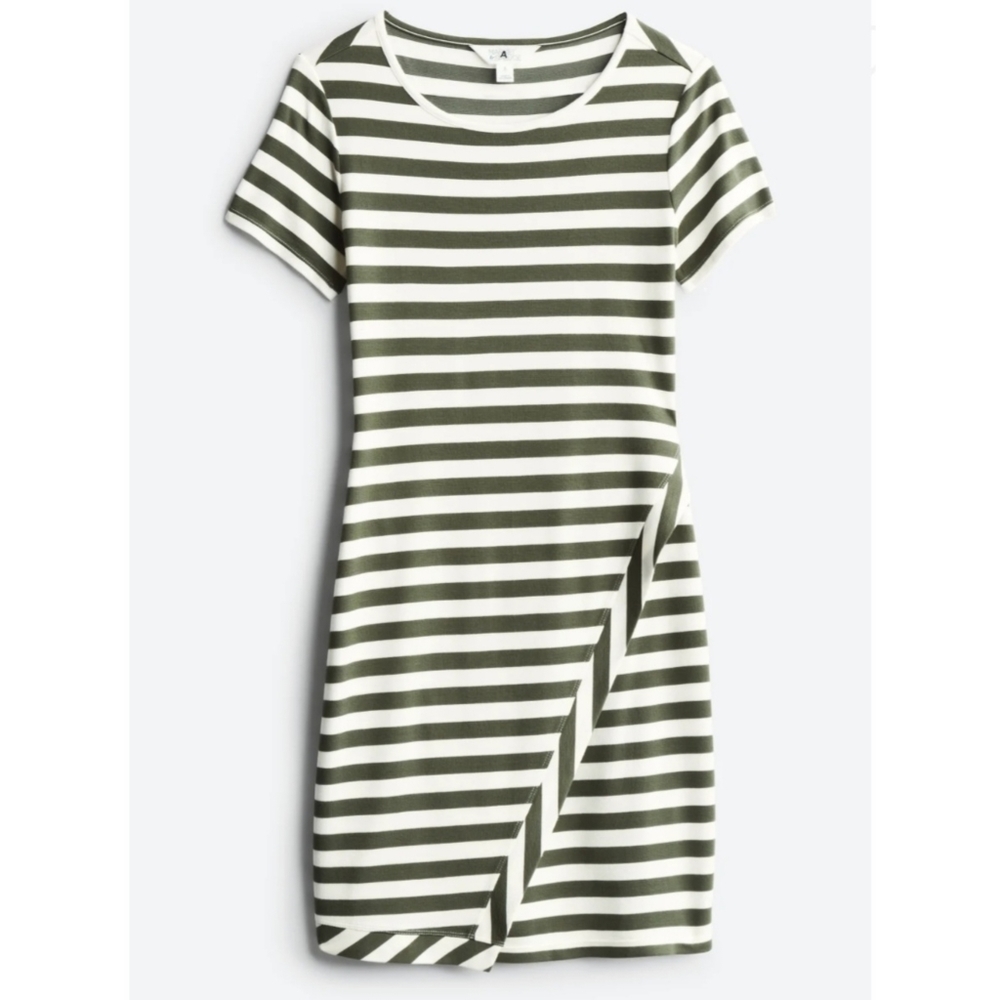 Market & Spruce Brigitte Knit Dress Olive Green